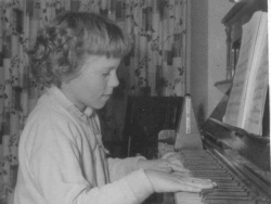 Vivien at the piano