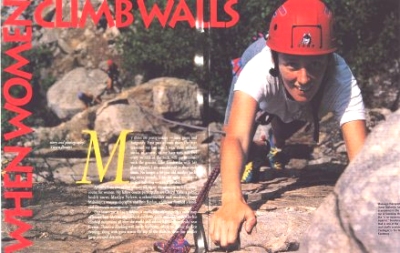 Women Who Climb Walls  magazine layout